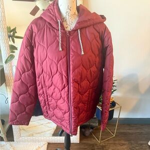 Nordstrom Burgundy Hooded Jacket